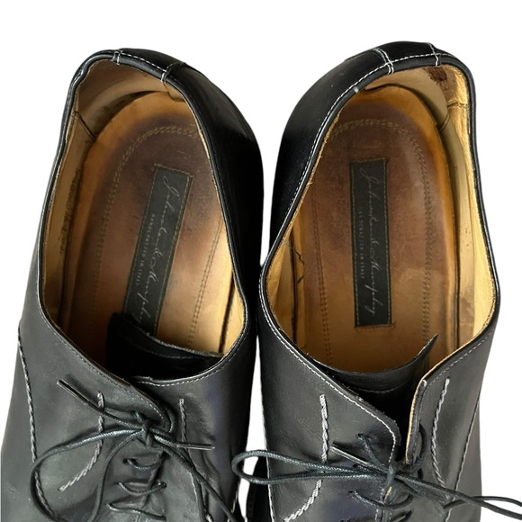 Johnston & Murphy Mens 12 Black Leather‎ Oxford Dress Shoes 24 0215 main image 5
